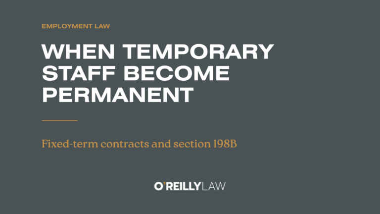 O'Reilly Law: When temporary staff become permanent