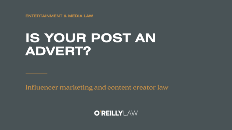 O'Reilly Law: Is your post an advert?
